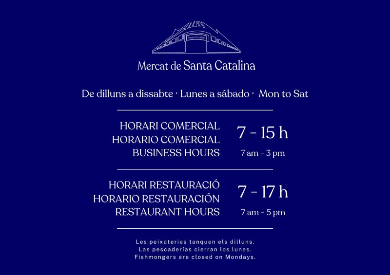 Horarios Mercat Santa Catalina