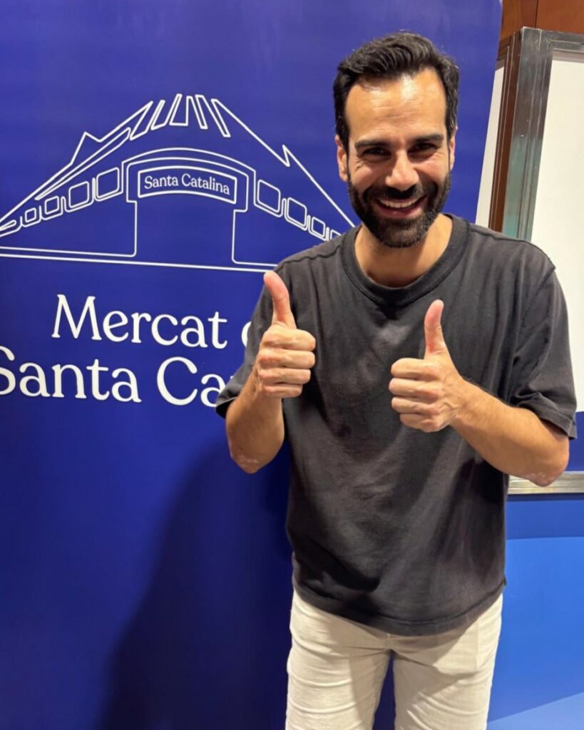 David Ordinas al Show Cooking de Santi Taura i La Fageda al Mercat de Santa Catalina (27-06-2025)