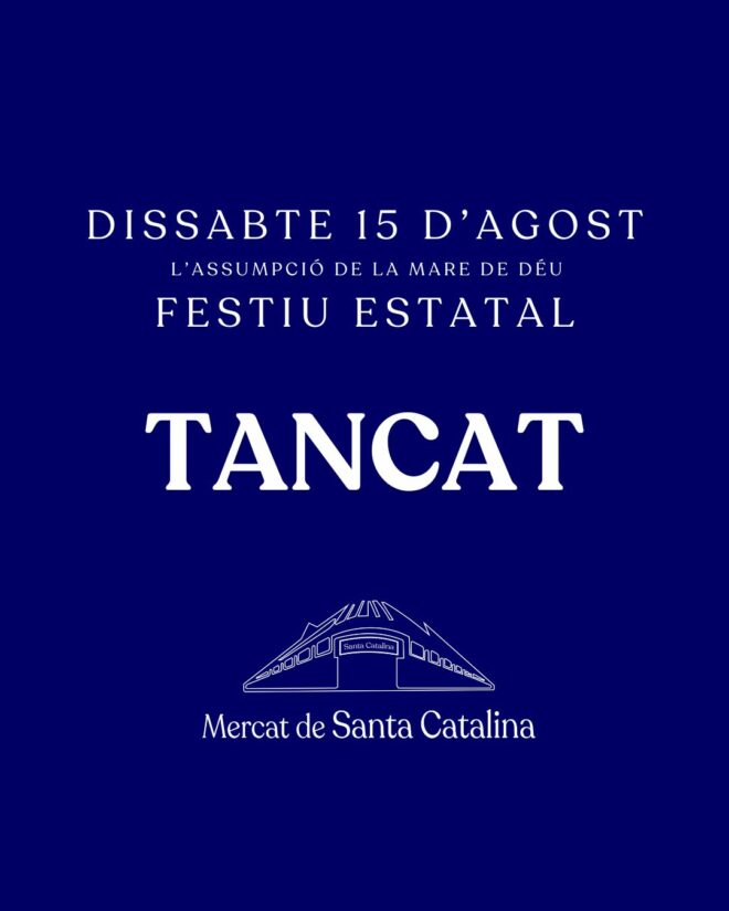 15 agost tancat (2026)
